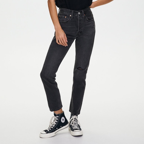 Levi's Denim - Levi's 501 High Rise Skinny Jeans Black Mail NWT